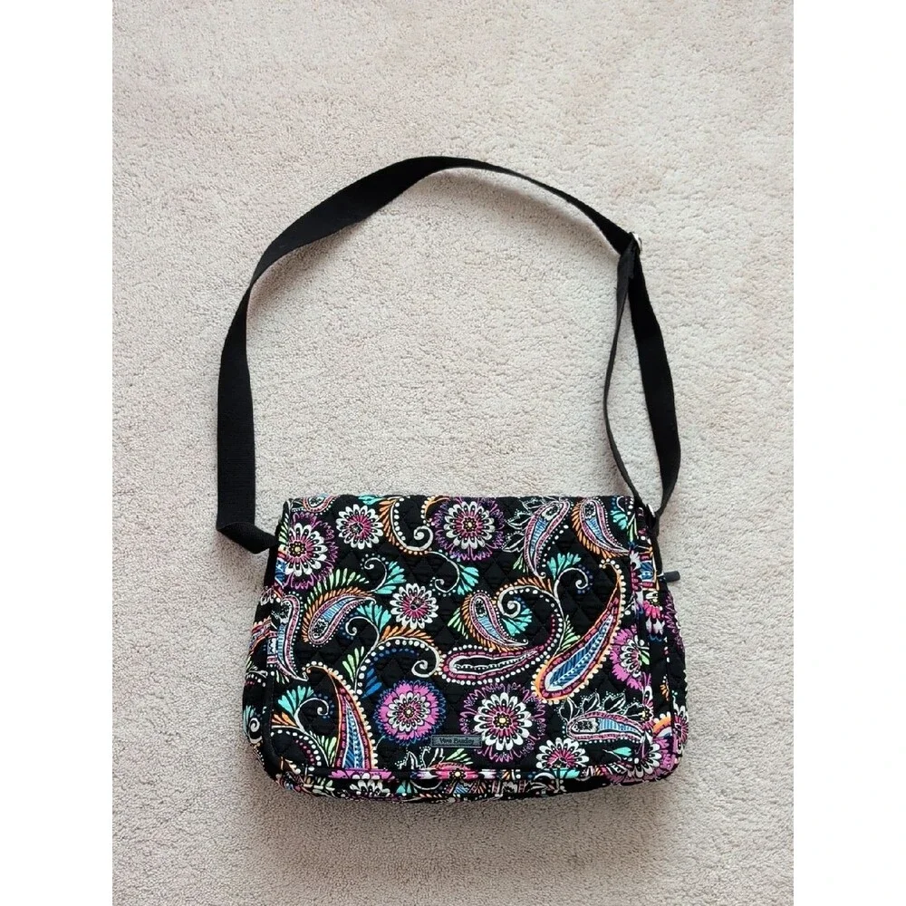 Vera Bradley Laptop Messenger Bag In Bandana Swirl